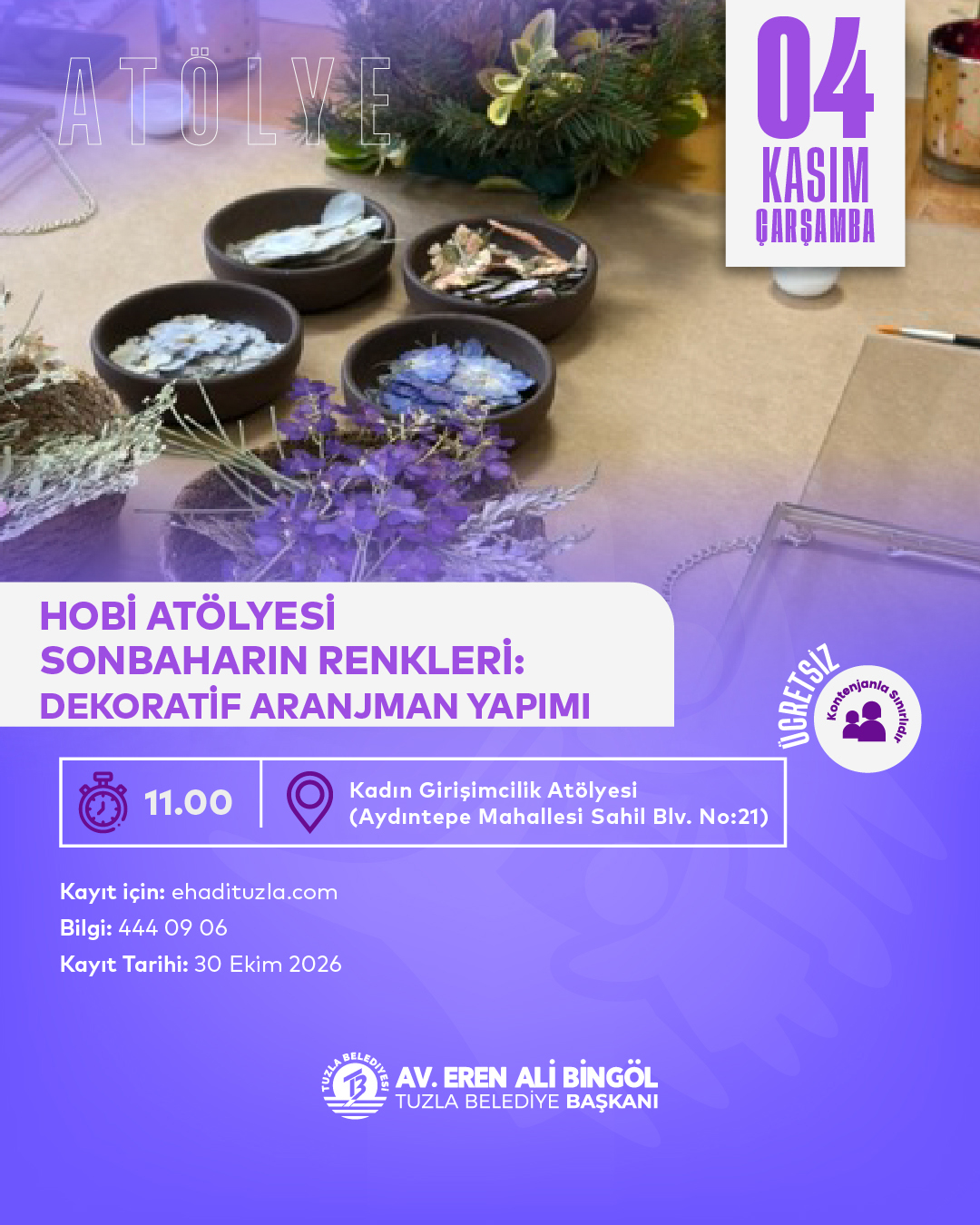 SONBAHARIN RENKLERİ  DEKORATİF ARANJMAN YAPIMI